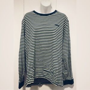 Levi's Forest Green and White Striped Long Sleeve Shirt